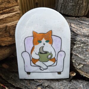 Kofi – Selenita (cuadro de orgón con ilustración)