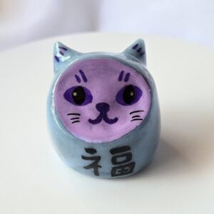 Daruma Cat - Cuarzo Azul 2