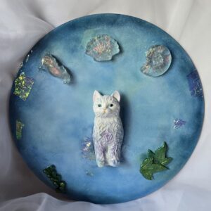 Ocean Cat - Cuadro circular 3D - Amatista